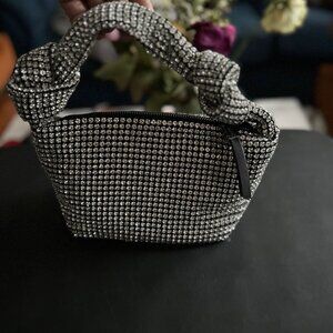Kohls Simply Vera Wang Rhinestone Mini Bag In Silver